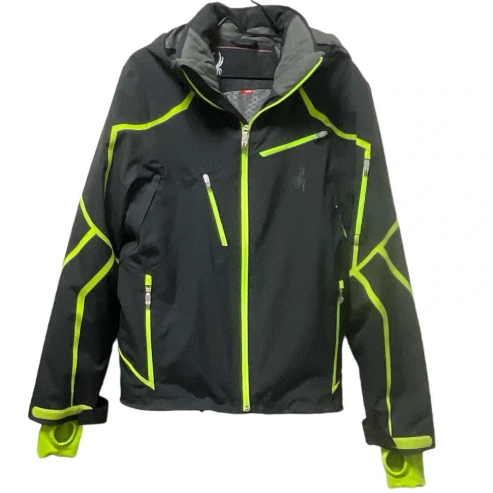 🕷️Spyder XTL Warm Thinsulate Insulation Multi Pocket Hooded Zipper Jacket! - Picture 1 of 11